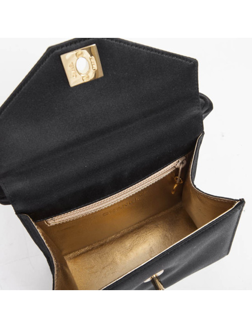 Sac CHANEL satin noir