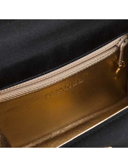 Sac CHANEL satin noir