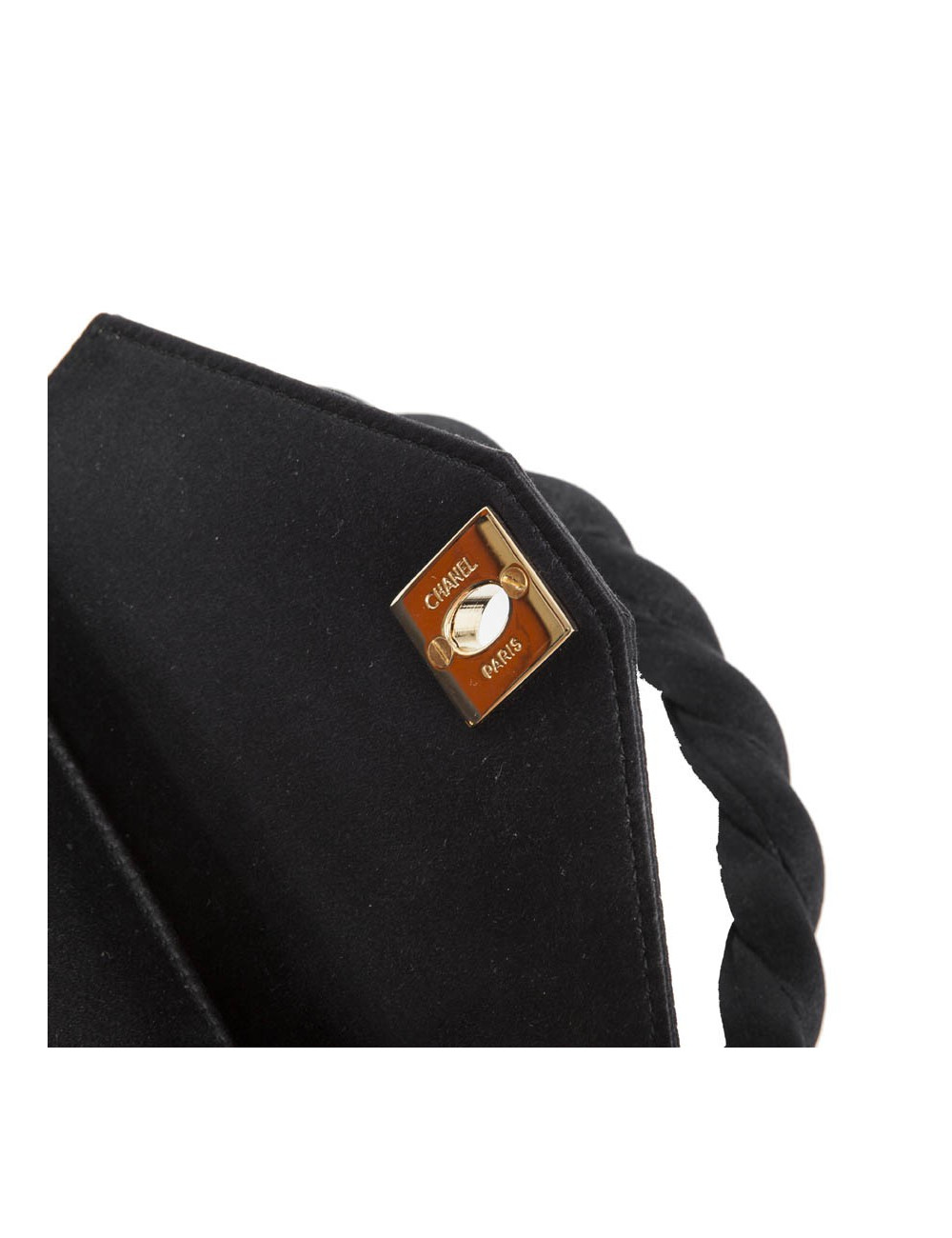 Sac CHANEL satin noir