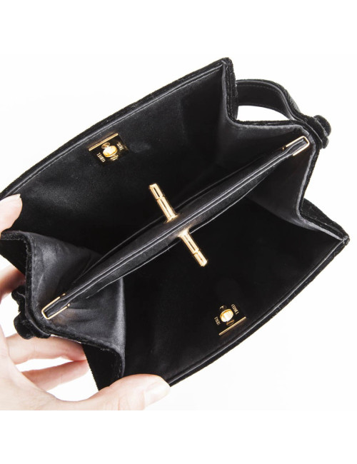 Sac CHANEL velours noir