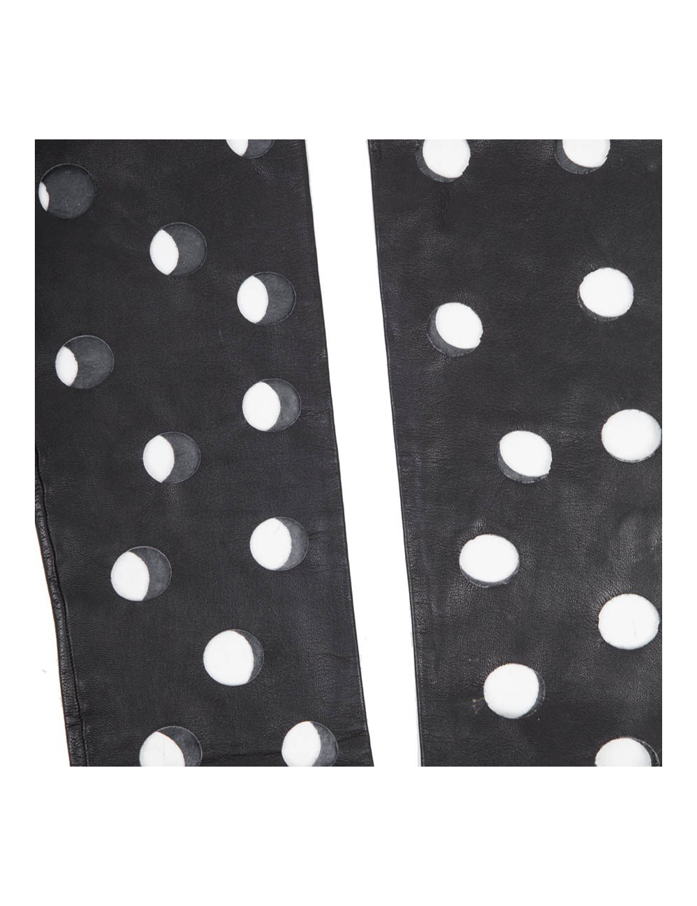 Gants CHANEL en cuir noir