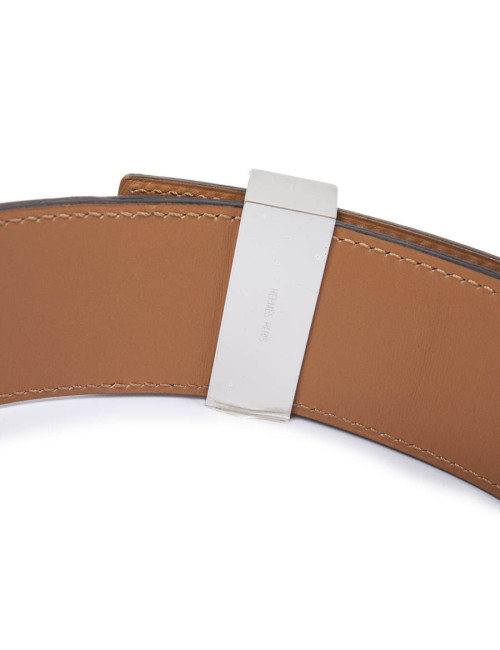 Ceinture CDC HERMES T  en daim bleue