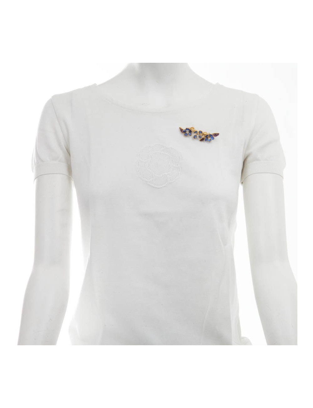 Broche SANS MARQUE fleurs bleu