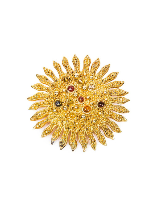 Broche LOEWE soleil doré