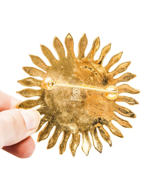 Broche LOEWE soleil doré