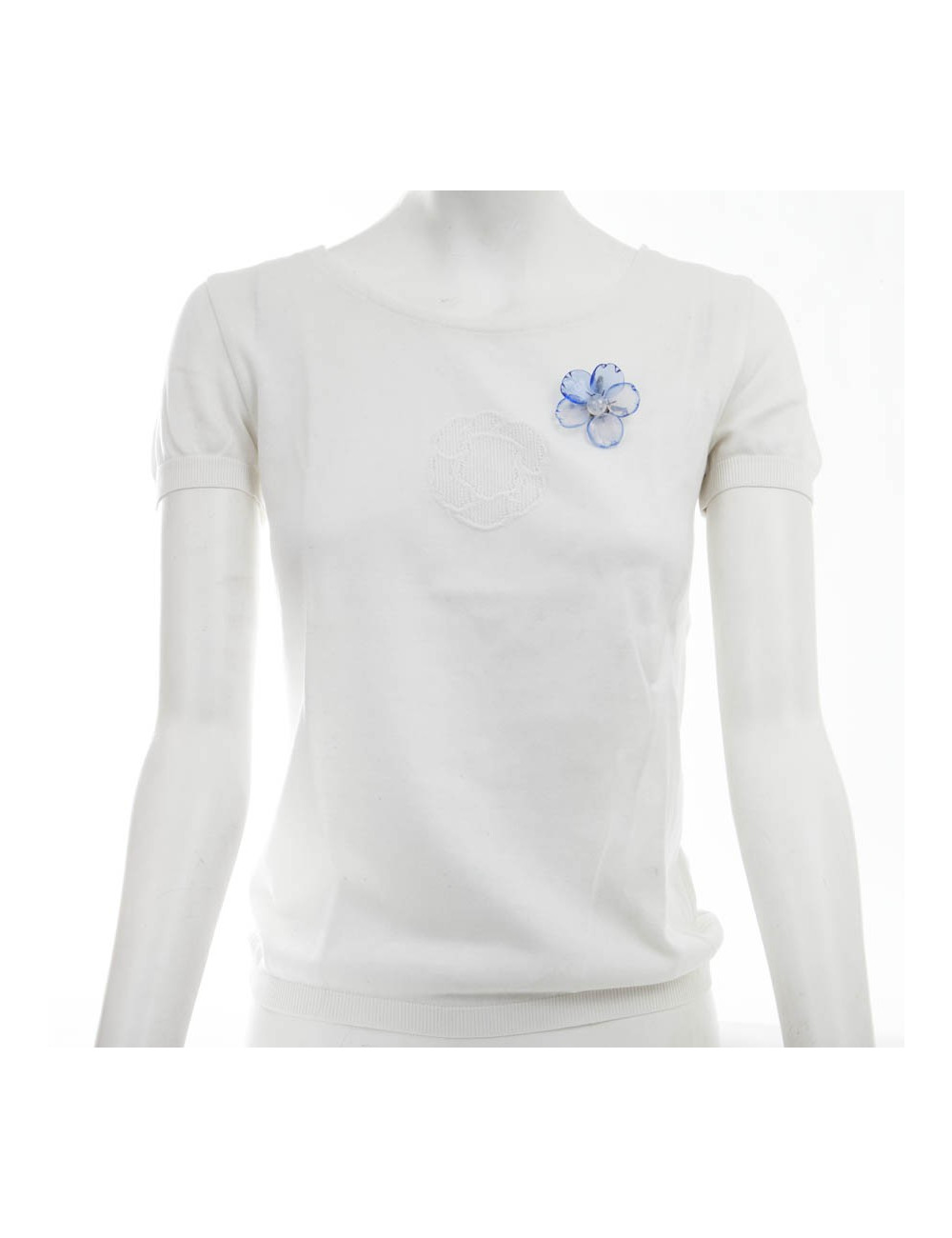 Broche CHANEL bleu ciel