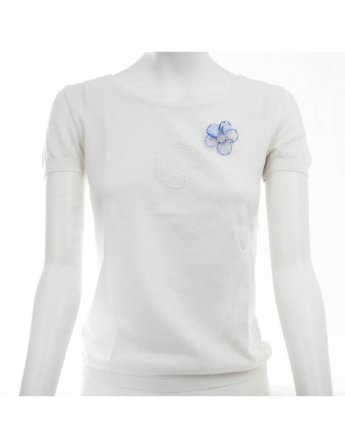 Broche CHANEL bleu ciel