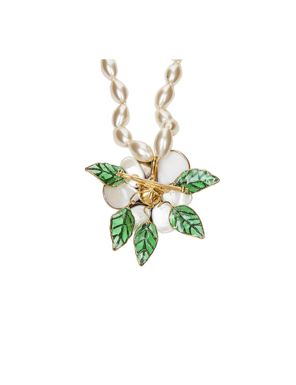 Collier MARGUERITE DE VALOIS camélia bicolore
