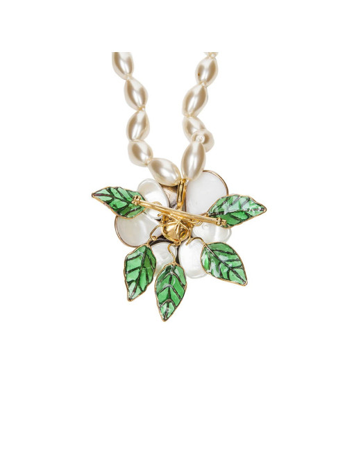 Collier CHANEL camélia bicolore