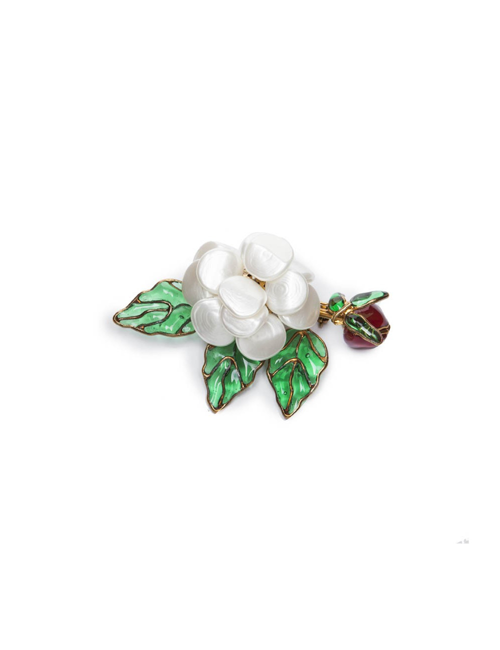 Broche MARGUERITE DE VALOIS pâte de verre