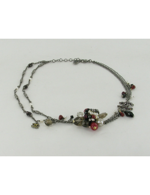 Collier court CHANEL pendentif fleur