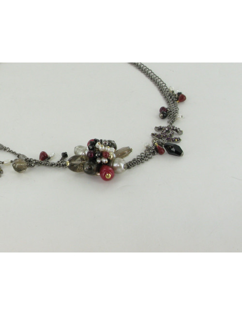 Collier court CHANEL pendentif fleur