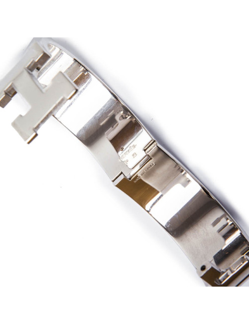 Bracelet HERMES argenté et marron