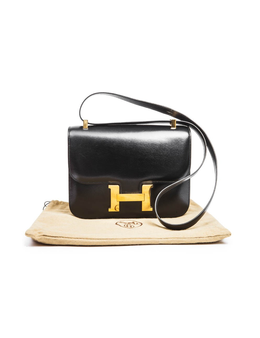 Constance HERMES cuir box noir