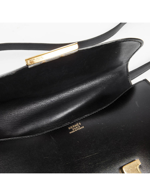 Constance HERMES cuir box noir