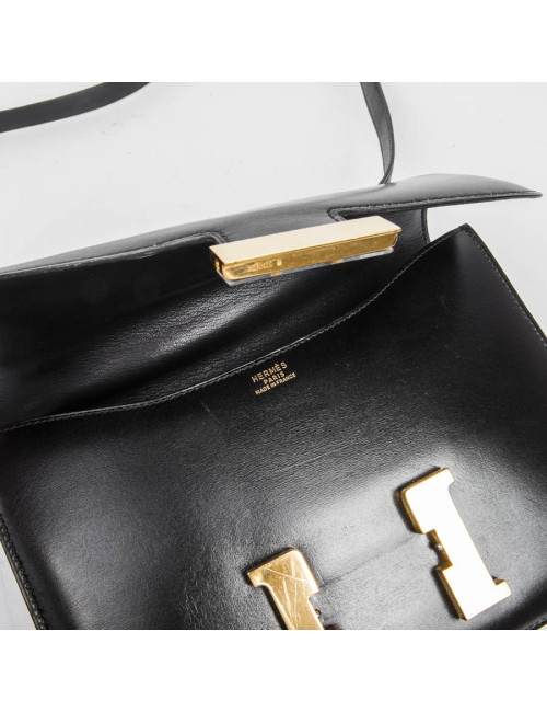 Constance HERMES cuir box noir
