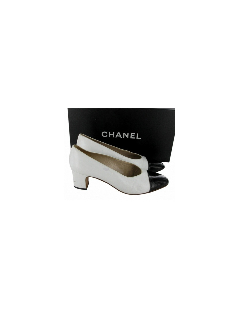 Escarpins CHANEL T36 noir et blanc