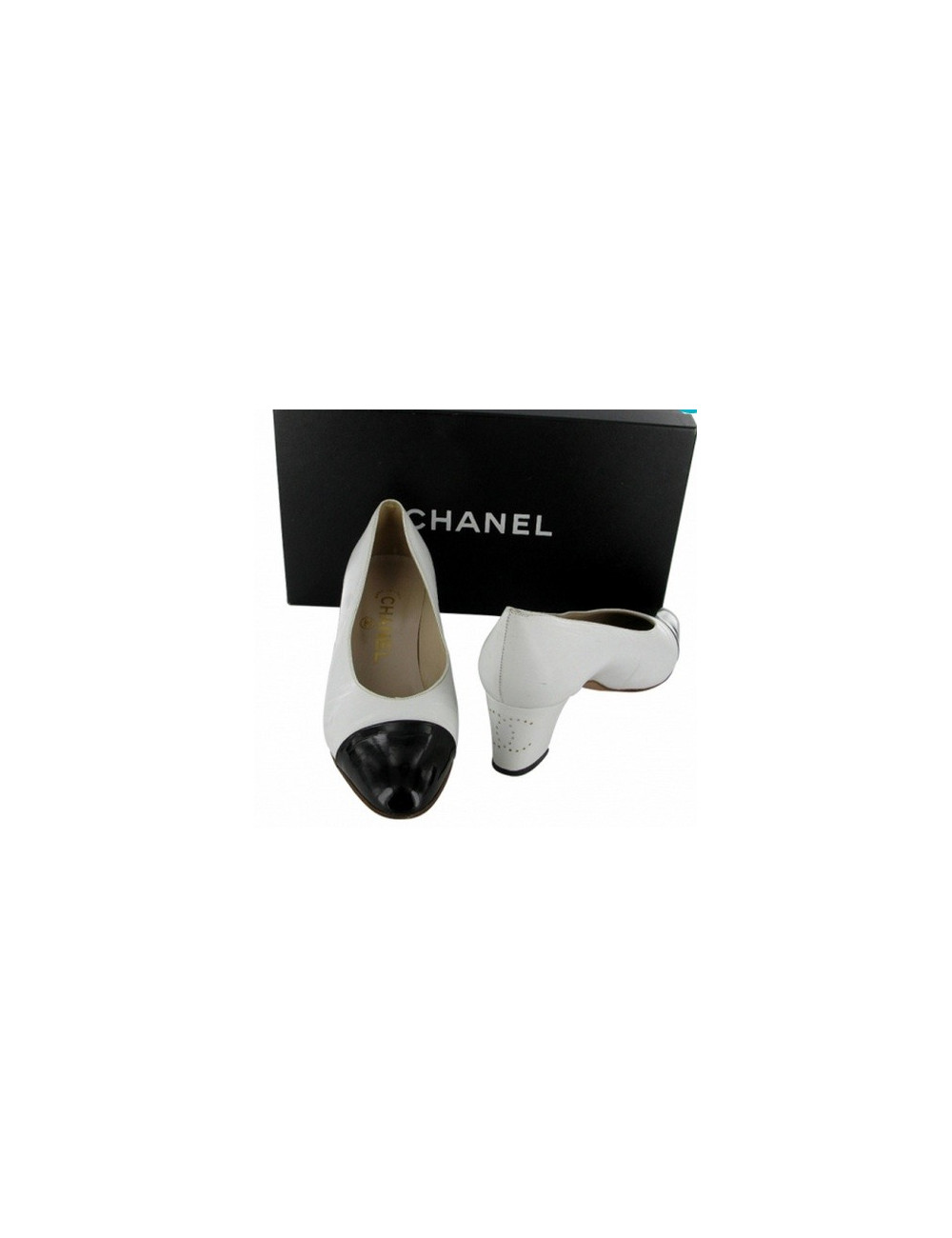 Escarpins CHANEL T36 noir et blanc