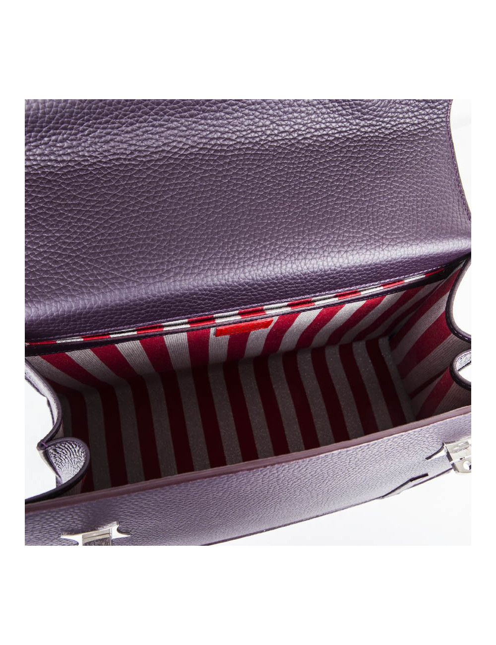 Sac 'Amandine' GRATIANNE BASCANS en cuir grainé raisin