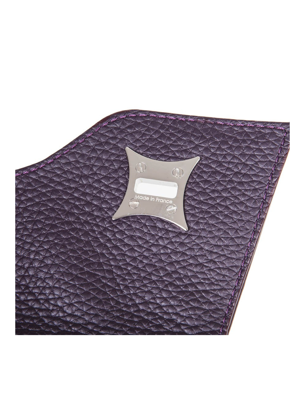 Sac 'Amandine' GRATIANNE BASCANS en cuir grainé raisin