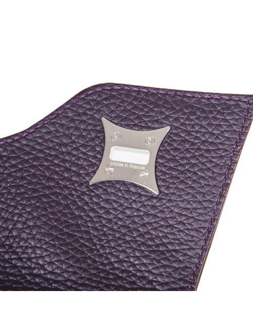 Sac 'Amandine' GRATIANNE BASCANS en cuir grainé raisin