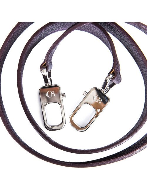 Sac 'Amandine' GRATIANNE BASCANS en cuir grainé raisin