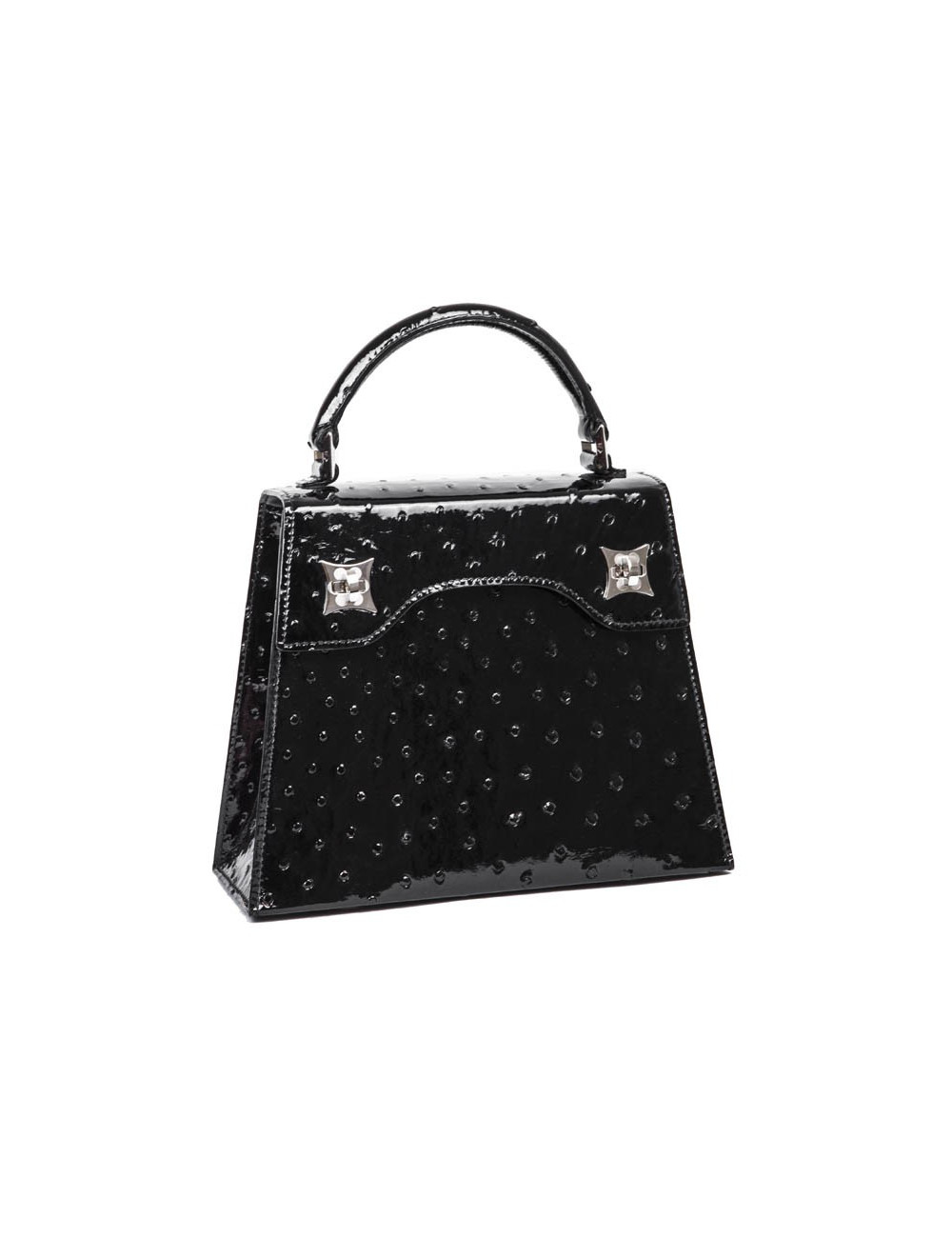 Sac 'BB Amandine' GRATIANNE BASCANS en python noir brillant