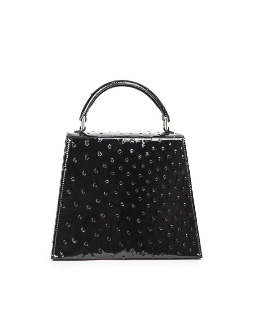 Sac 'BB Amandine' GRATIANNE BASCANS en python noir brillant