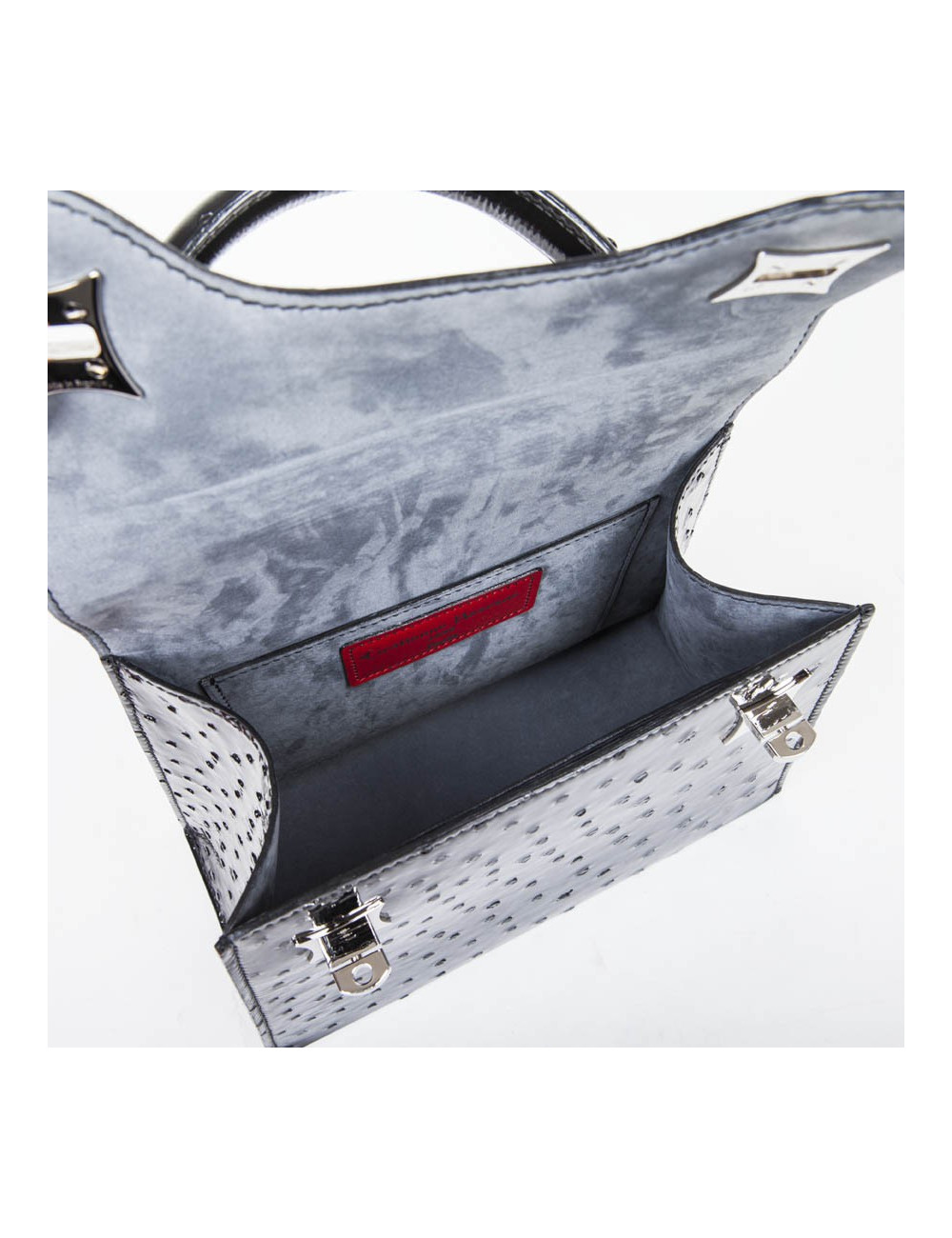 Sac 'BB Amandine' GRATIANNE BASCANS en python noir brillant