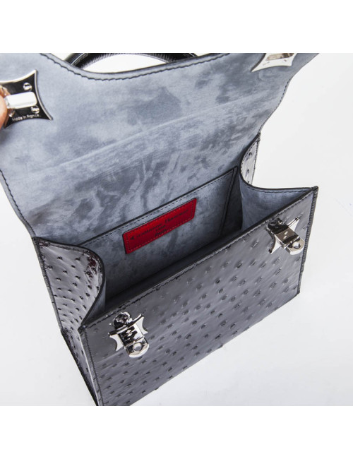 Sac 'BB Amandine' GRATIANNE BASCANS en python noir brillant