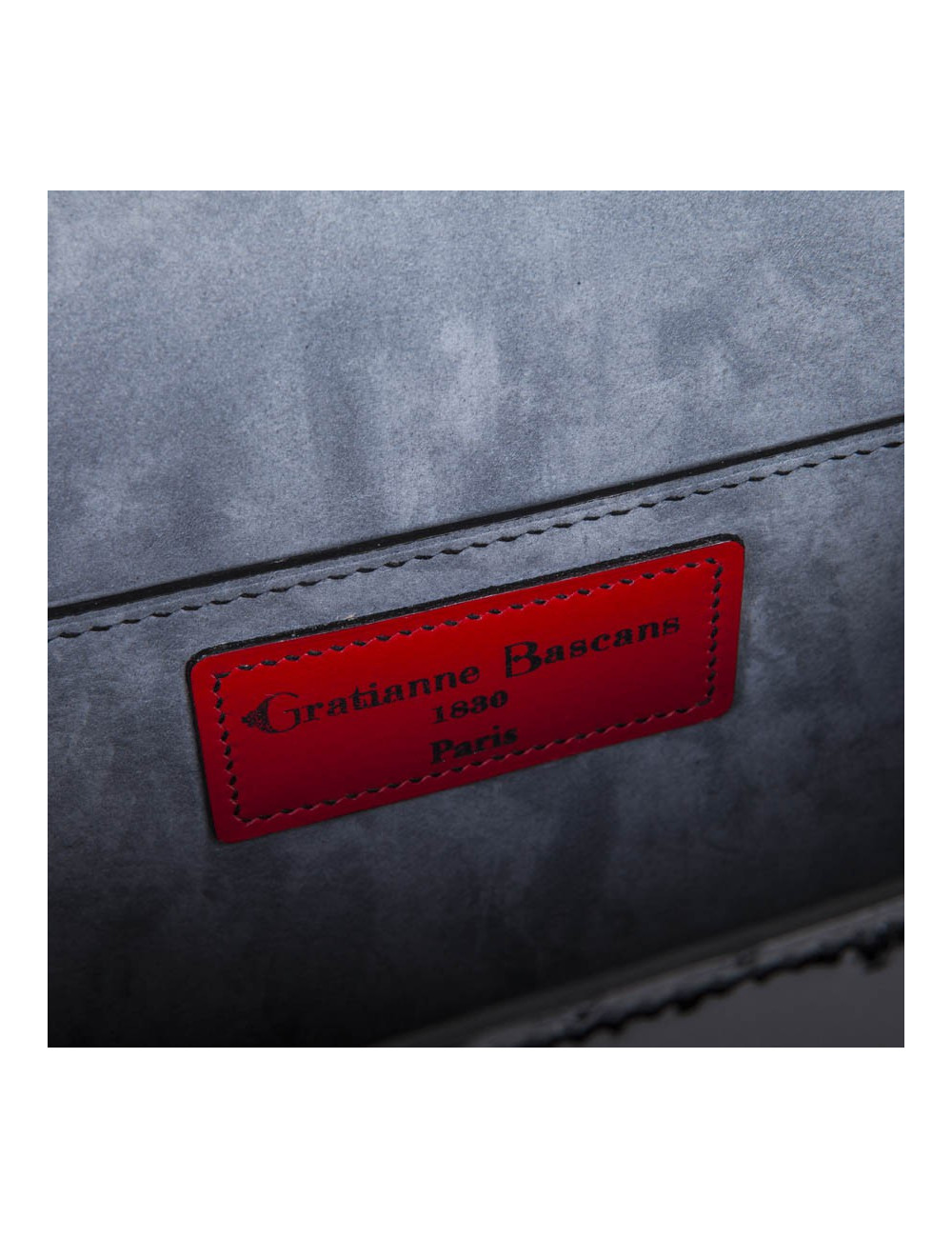 Sac 'BB Amandine' GRATIANNE BASCANS en python noir brillant