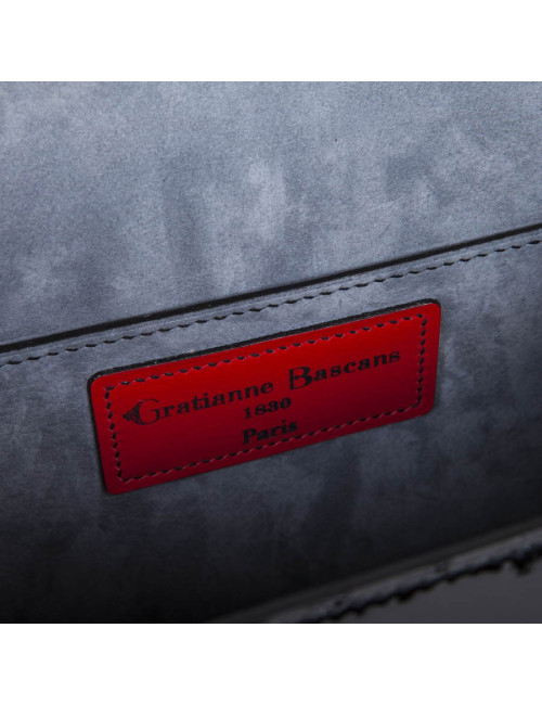 Sac 'BB Amandine' GRATIANNE BASCANS en python noir brillant