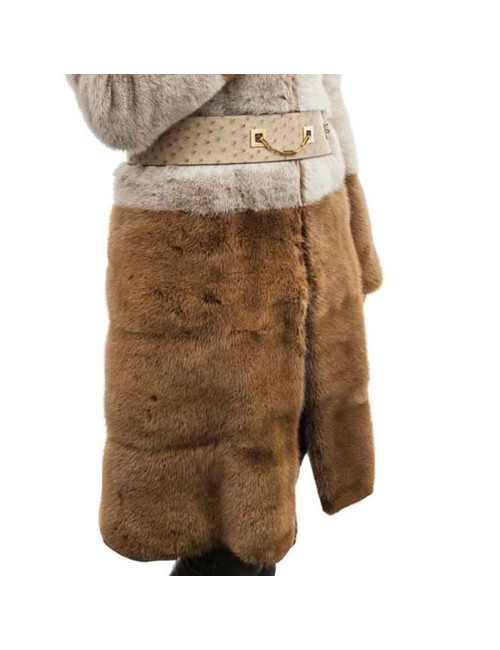 Manteau GUCCI en vison tricolore