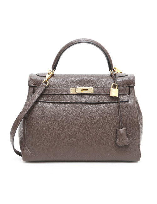 Kelly II T 28 HERMES taurillon marron