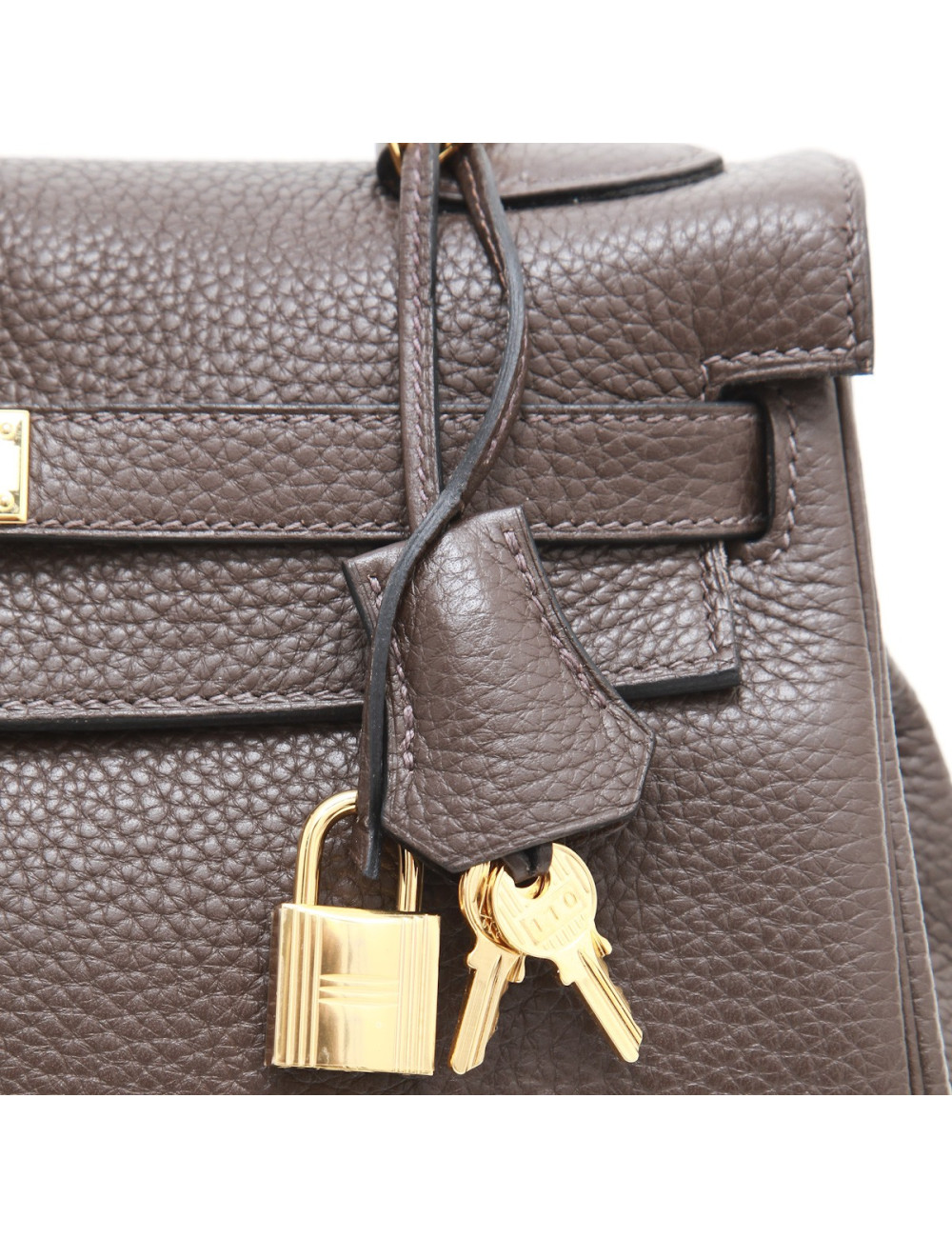 Kelly II T 28 HERMES taurillon marron