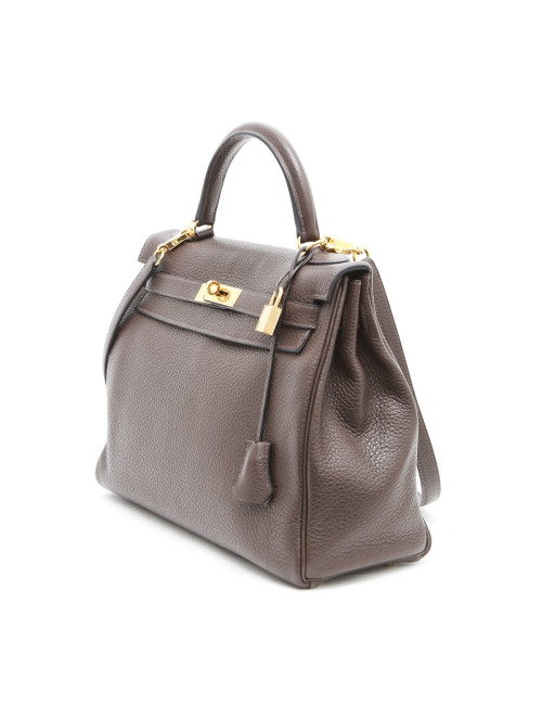 Kelly II T 28 HERMES taurillon marron