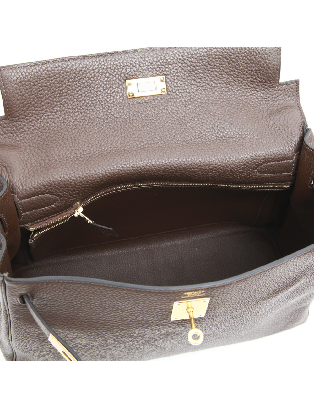 Kelly II T 28 HERMES taurillon marron