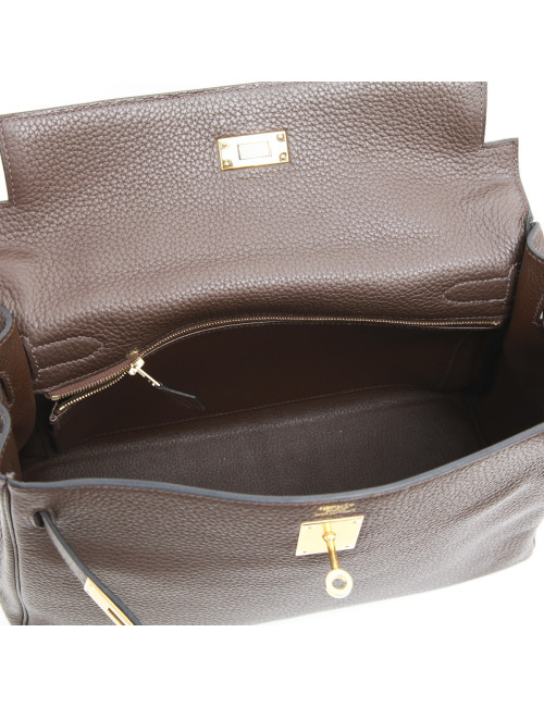 Kelly II T 28 HERMES taurillon marron