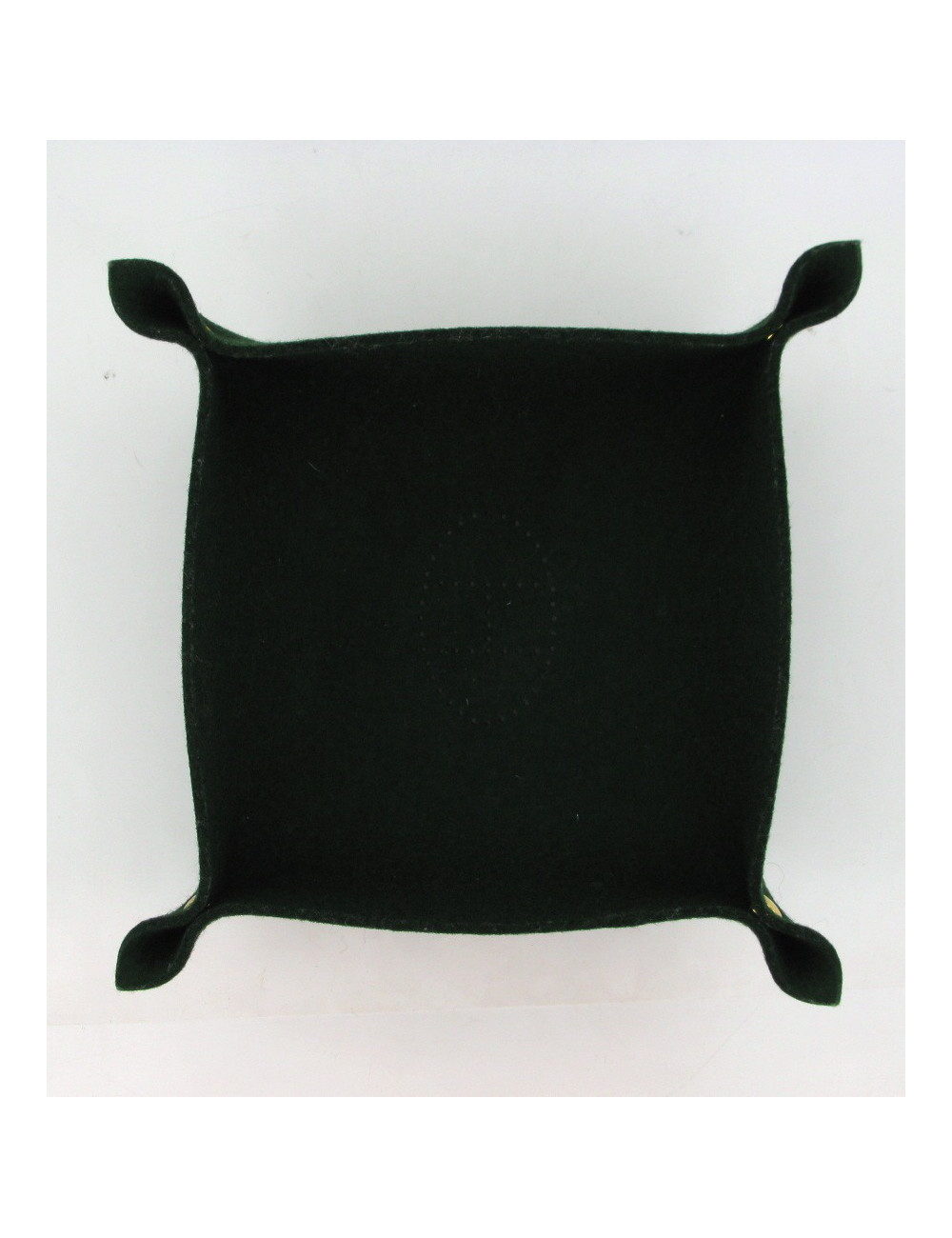 Vide poche HERMES en feutrine verte