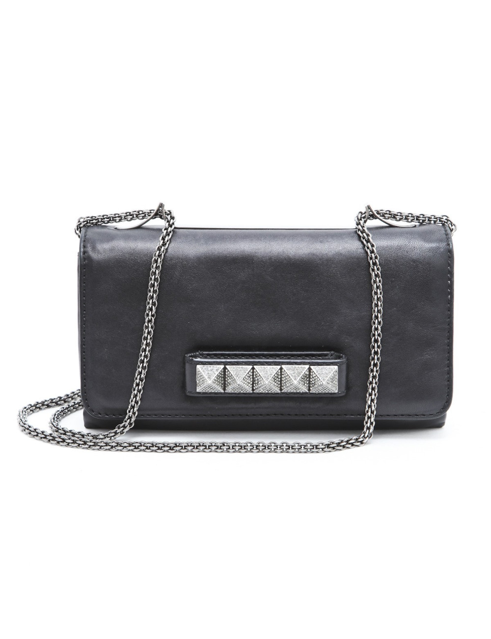 Pochette VALENTINO en cuir noir