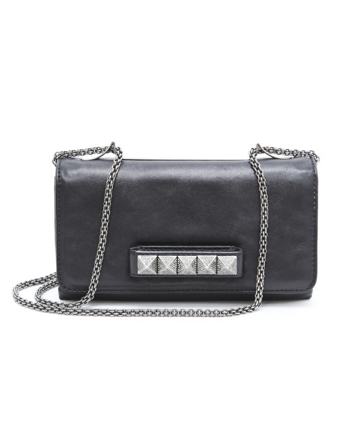 Pochette VALENTINO en cuir noir