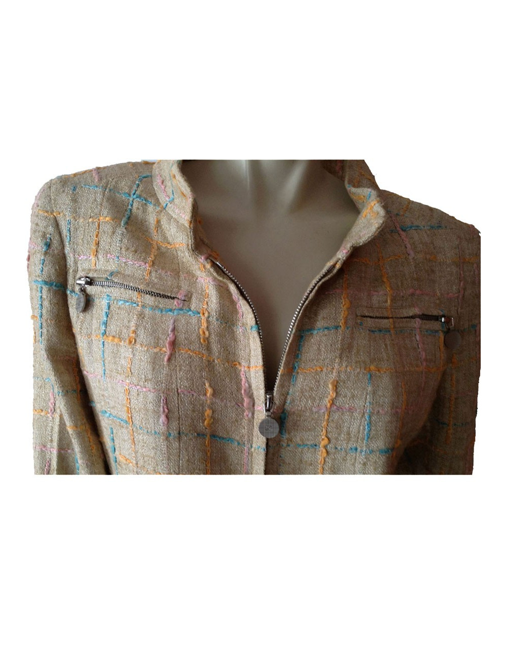 Manteau CHANEL T 42 tweed 