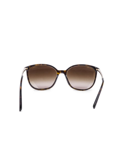 Lunettes de soleil CHANEL en plexiglas marron avec strass