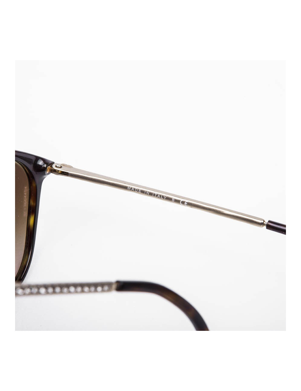 Lunettes de soleil CHANEL en plexiglas marron avec strass