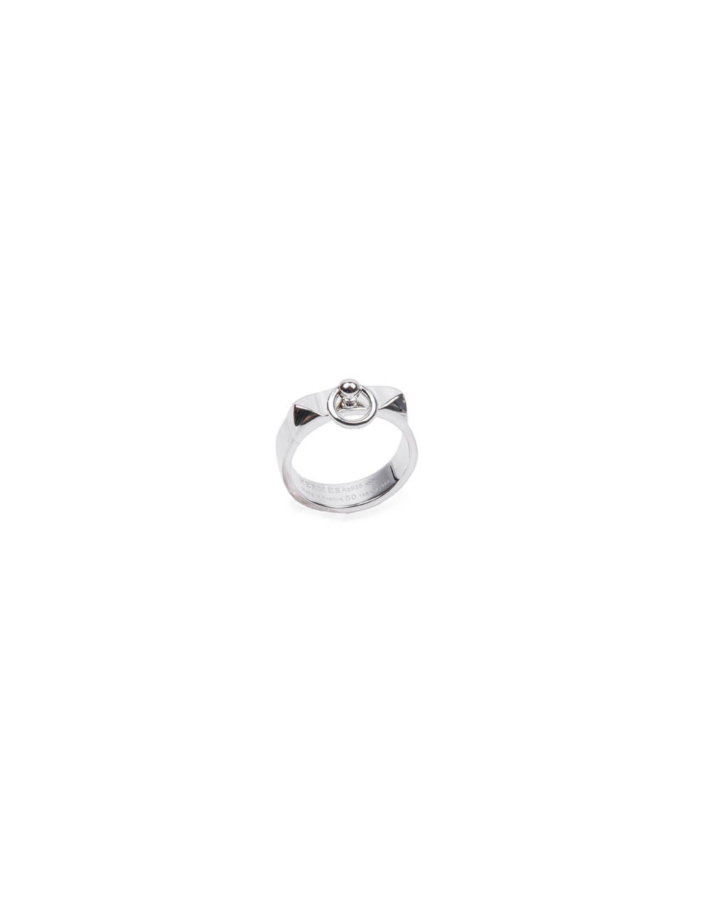 Bague collier de chien t 50 PM HERMES  en argent 925/1000