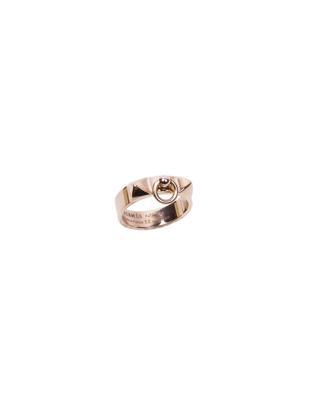 Bague Collier de chien en or rose PM T 52 