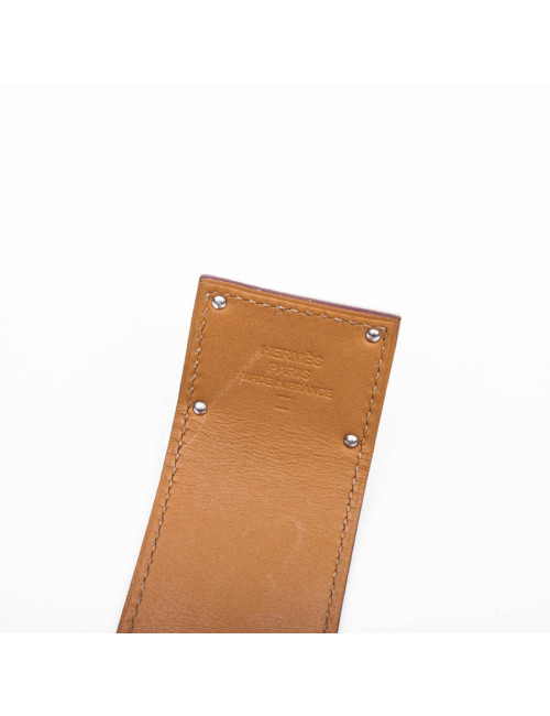 Manchette HERMES crocodile marron