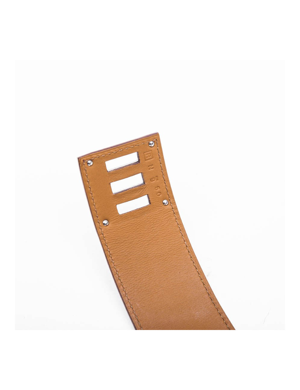 Manchette HERMES crocodile marron