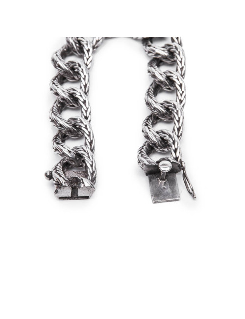 Bracelet HERMES en argent massif maille palmier