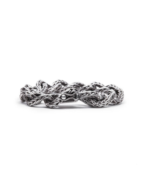 Bracelet HERMES en argent massif maille palmier